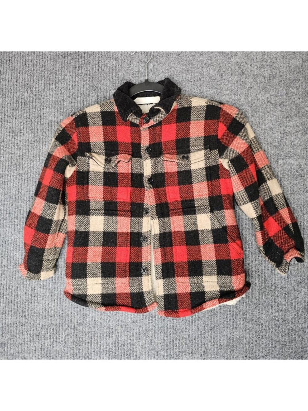 J Crew Crewcuts Toddler Kids Plaid Sherpa Lined Flannel Jacket lumber jacket 4/5